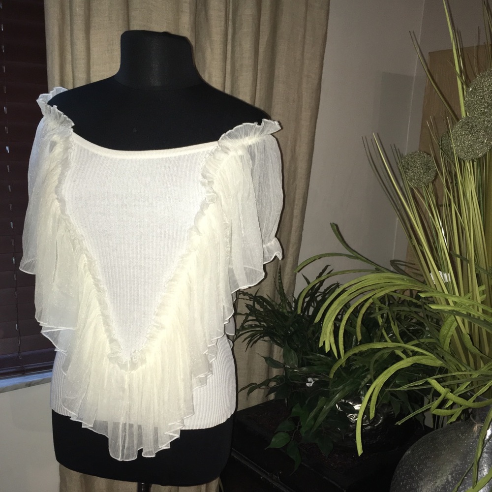 Ivory Sleeveless Sweater